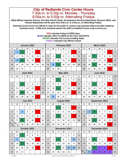 City Hall Hours - City of Redlands